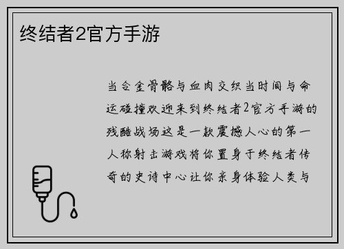 终结者2官方手游